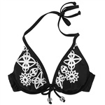 Abecita Alanya Graphic Love Halterneck Bra. Halterneck modell med bygel. 

