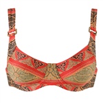 Abecita African Queen Wired Bra. Bygelbikini med skärningar på kupor för bästa passform.

